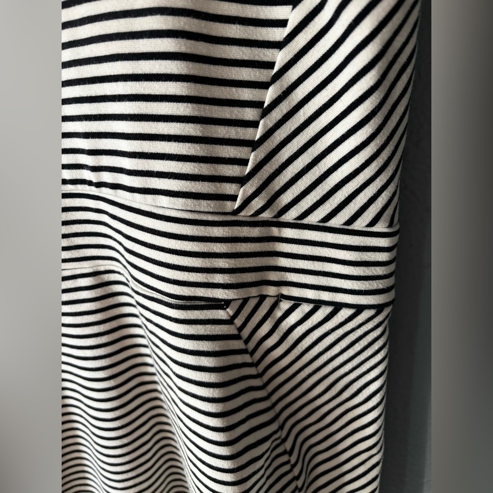 Toad & Co Striped Tank Dress Stretch Knit Sleeveless Black White Size S - Picture 6 of 12